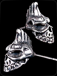 Ohrstecker "SkullyIrokese"