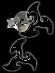 Ohrstecker "BlackTribalWheel"