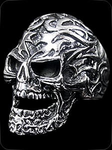 Ring "BurningSkull" (925er Silber)