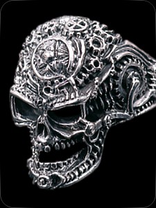 Ring "MechanicSkull" (925er Silber)