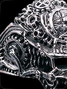 Ring "MechanicSkull" (925er Silber)
