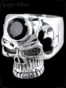 Ring "OnyxSkull" (925er Silber)