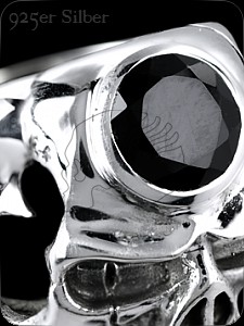 Ring "OnyxSkull" (925er Silber)