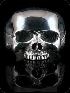 Skull Ring "HalfSkull" (925er Silber)