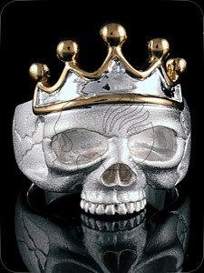 Skull Ring "Queen" (925er Silber)