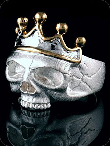 Skull Ring "Queen" (925er Silber)