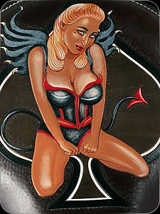 Saddlebag "PinUpDevil" (Punziert)